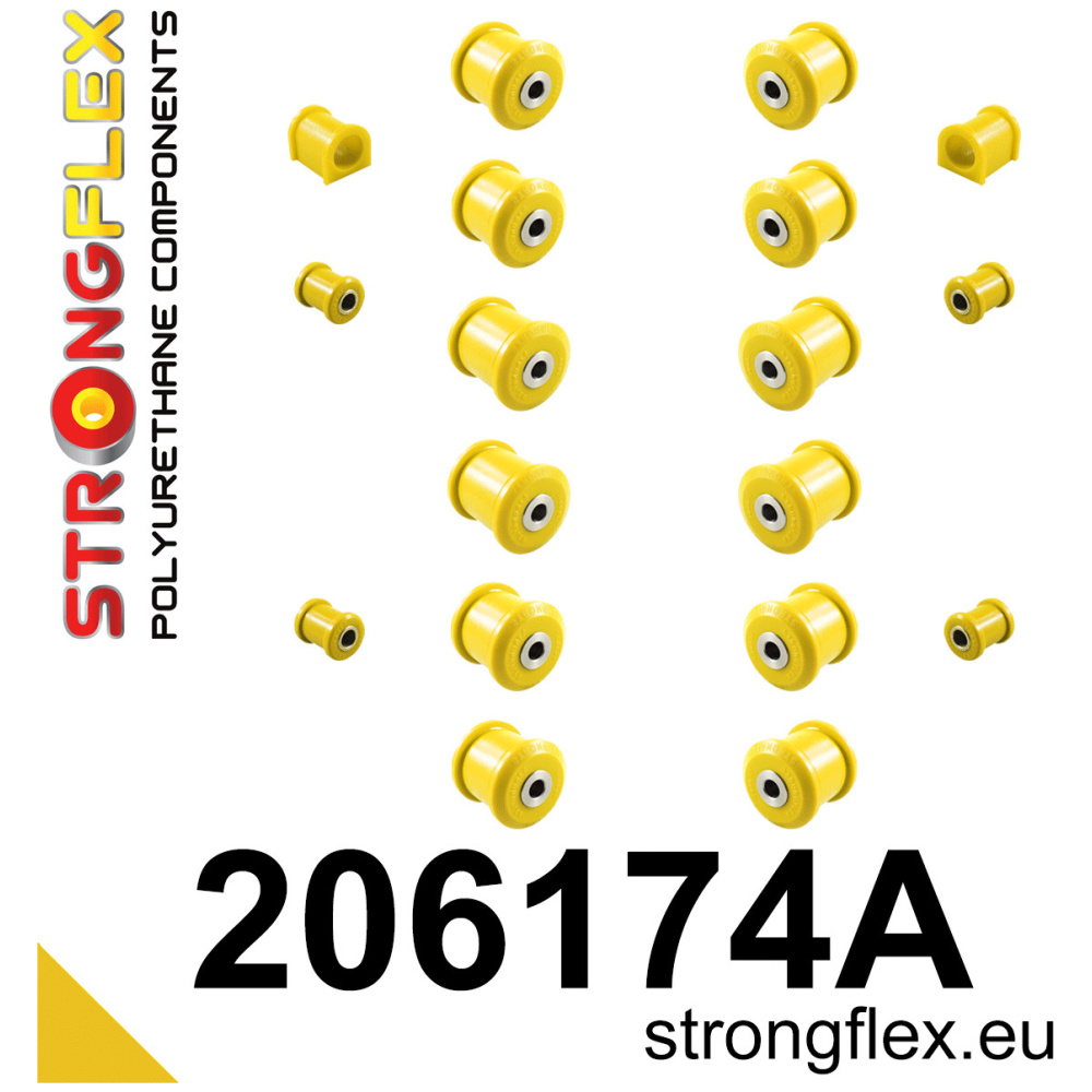Strongflex Suzuki Kompletter Fahrwerksbuchsensatz aus Polyurethan SPORT – 206174A