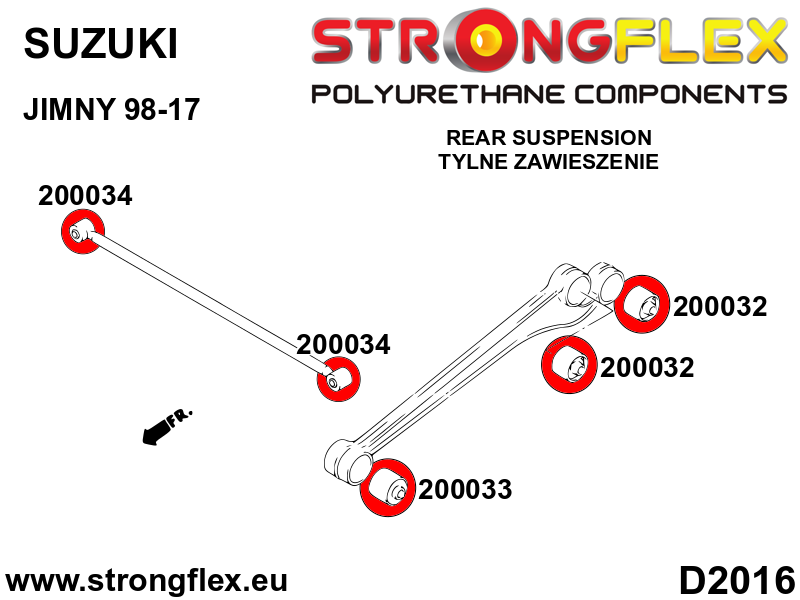 Strongflex Suzuki Complete polyurethaan ophangrubberset SPORT – 206174A 3 Strongflex Suzuki Complete polyurethaan ophangrubberset SPORT – 206174A - Image 3