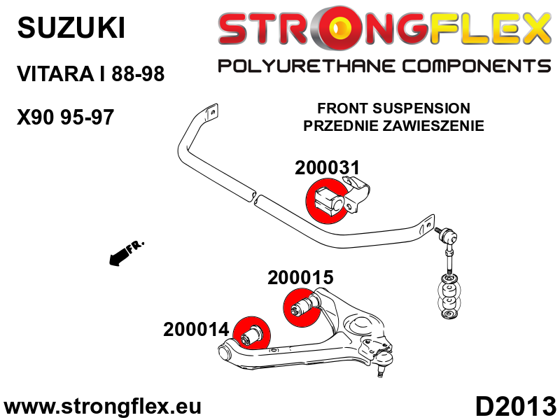 Strongflex Suzuki Voorste en achterste ophangrubberset SPORT – 206162A 3 Strongflex Suzuki Voorste en achterste ophangrubberset SPORT – 206162A – Image 3