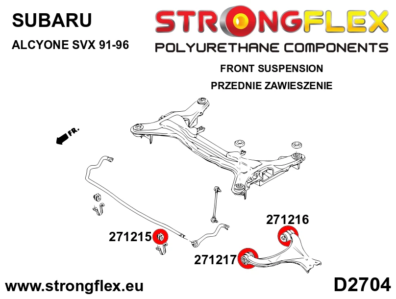 Strongflex Subaru Alcyone / SVX Voorste stabilisatorrubber 18mm – 271215B 3 Strongflex Subaru Alcyone / SVX Voorste stabilisatorrubber 18mm – 271215B – Bild 3