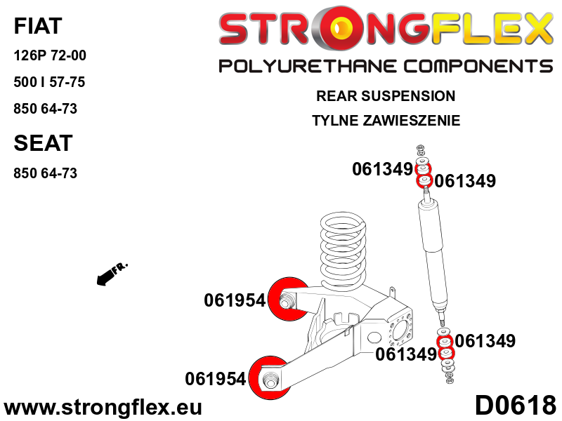 Strongflex Fiat 126P Complete ophangrubberset SPORT – 066085A 6 Strongflex Fiat 126P Complete ophangrubberset SPORT – 066085A – Bild 6