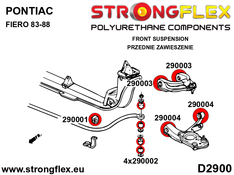 Strongflex Pontiac Vooras bovenste draagarm rubber – 290003B 2 Strongflex Pontiac Vooras bovenste draagarm rubber – 290003B - Image 2
