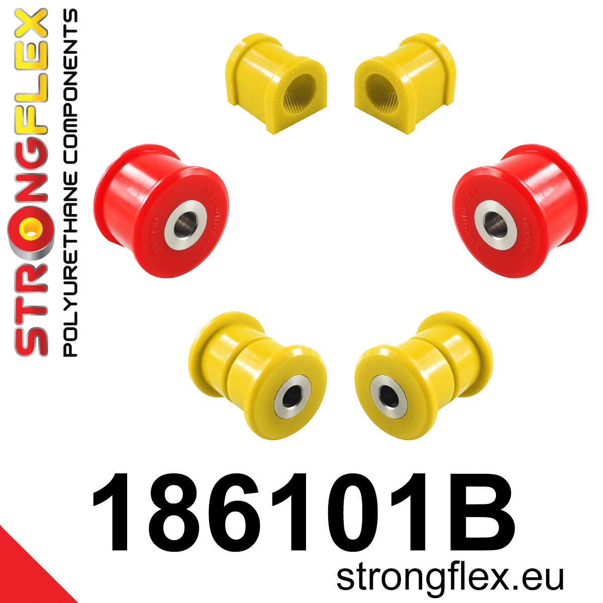 Strongflex Porsche Voorste ophangrubberset – 186101B 1 Strongflex Porsche Voorste ophangrubberset – 186101B