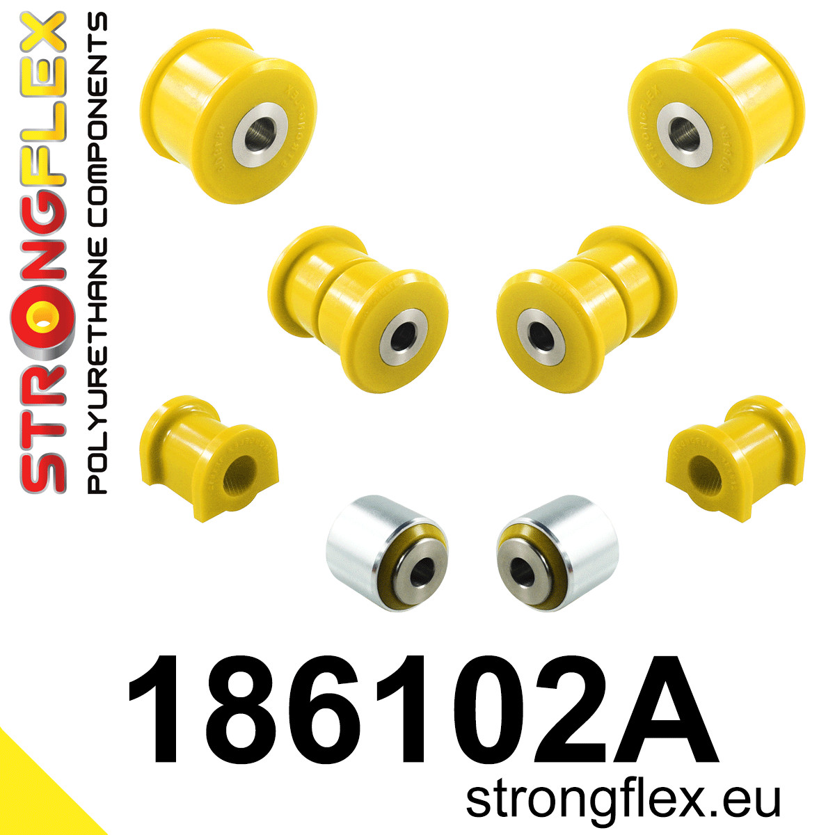 Strongflex Porsche Achterste ophangrubberset SPORT – 186102A 1 Strongflex Porsche Achterste ophangrubberset SPORT – 186102A