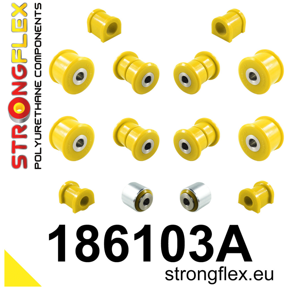 Strongflex Porsche Complete polyurethaan ophangrubberset SPORT – 186103A