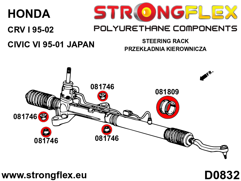 Strongflex Honda CR-V / Civic Stuurhuis bevestigingsset SPORT – 086225A 3 Strongflex Honda CR-V / Civic Stuurhuis bevestigingsset SPORT – 086225A - Image 3