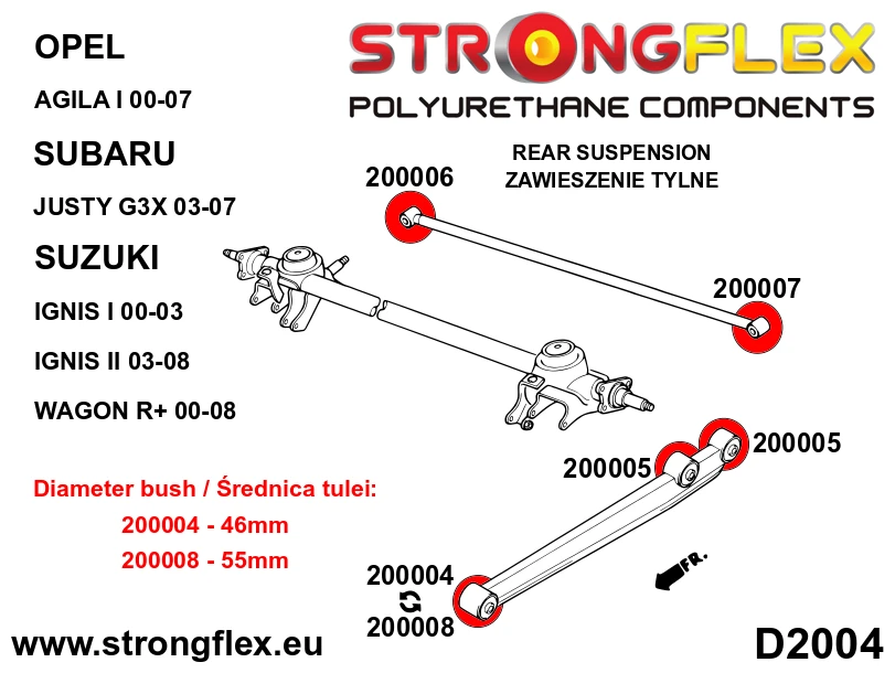 Strongflex Suzuki Complete polyurethaan ophangrubberset SPORT – 206159A 3 Strongflex Suzuki Complete polyurethaan ophangrubberset SPORT – 206159A – Bild 3