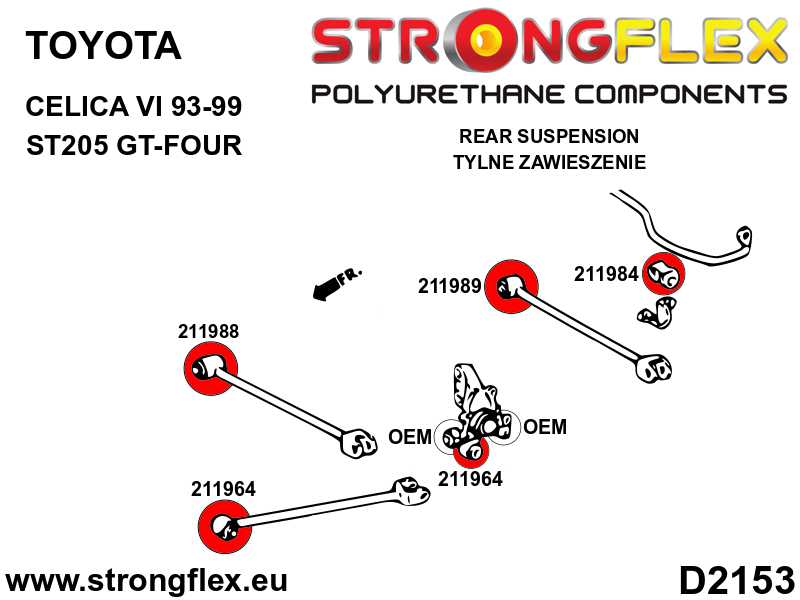 Strongflex Toyota Achterste ophangrubberset – 216279B 2 Strongflex Toyota Achterste ophangrubberset – 216279B - Image 2