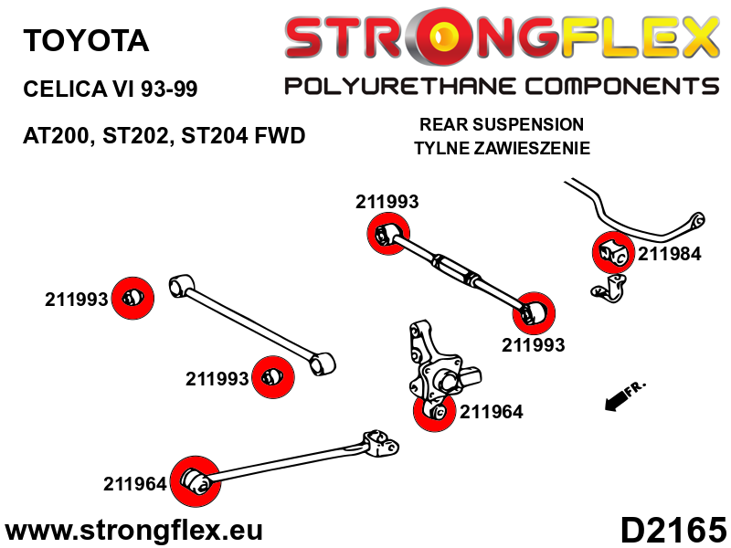 Strongflex Toyota Achterste ophangrubberset SPORT – 216277A 2 Strongflex Toyota Achterste ophangrubberset SPORT – 216277A – Image 2