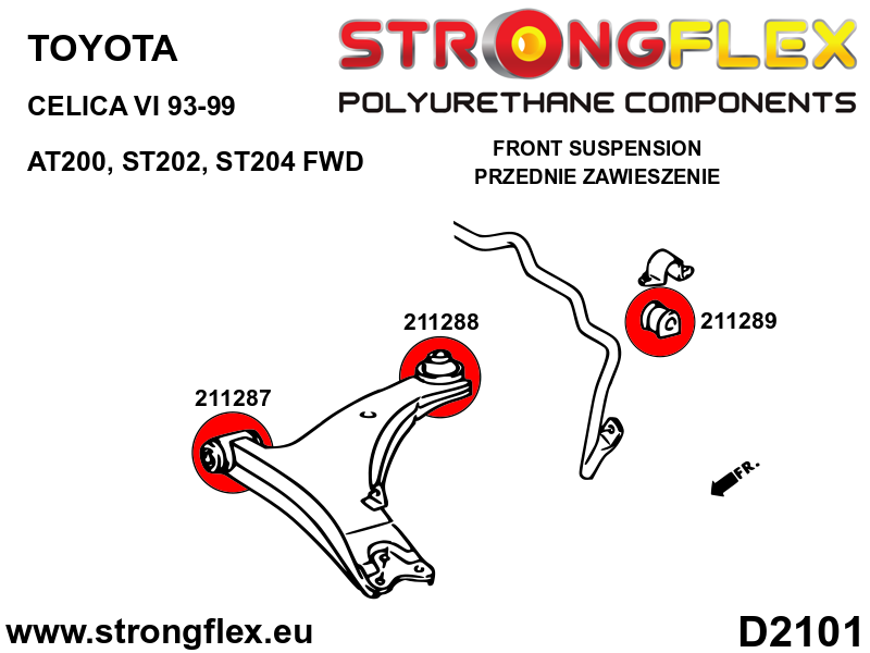 Strongflex Toyota Complete ophangrubberset SPORT – 216278A 2 Strongflex Toyota Complete ophangrubberset SPORT – 216278A – Bild 2