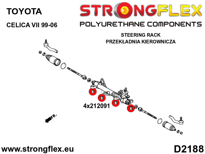 Strongflex Toyota Celica Stuurhuisrubber SPORT – 212091A 3 Strongflex Toyota Celica Stuurhuisrubber SPORT – 212091A – Image 3