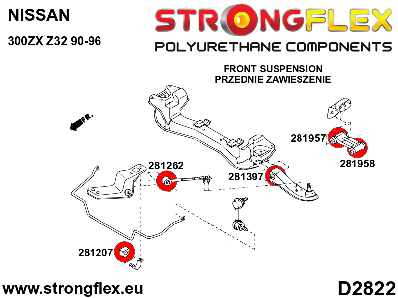 Strongflex Nissan Complete ophangrubberset SPORT – 286218A 3 Strongflex Nissan Complete ophangrubberset SPORT – 286218A – Bild 3