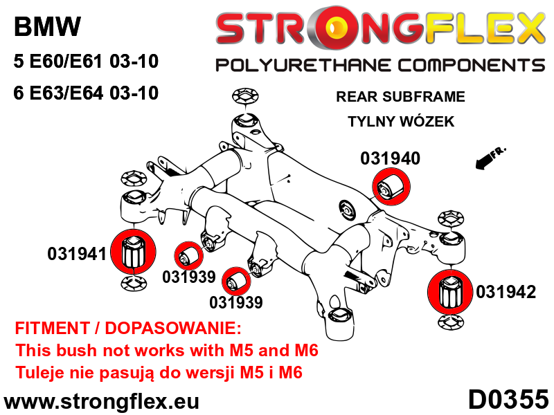 Strongflex BMW E60/E61 Complete ophangrubberset – 036249B 6 Strongflex BMW E60/E61 Complete ophangrubberset – 036249B – Bild 6