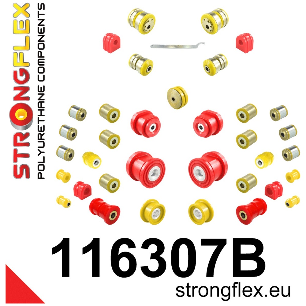 Strongflex Mercedes Complete polyurethaan ophangrubberset – 116307B