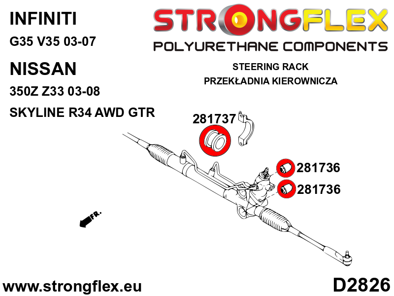 Strongflex Infiniti / Nissan Stuurhuisrubberset SPORT – 286219A 3 Strongflex Infiniti / Nissan Stuurhuisrubberset SPORT – 286219A - Image 3