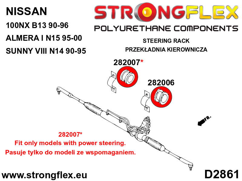 Strongflex Nissan 100NX / Sunny / Pulsar Complete polyurethaan rubberset – 286101B 7 Strongflex Nissan 100NX / Sunny / Pulsar Complete polyurethaan rubberset – 286101B – Bild 7