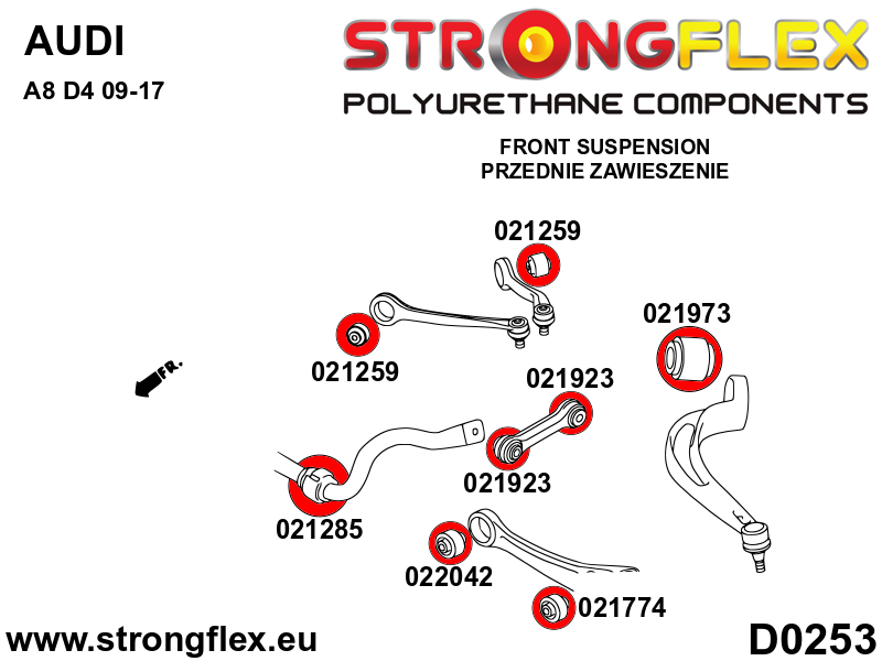 Strongflex Audi / Volkswagen Voorste stabilisator-verbindingsrubber – 021923B 8 Strongflex Audi / Volkswagen Voorste stabilisator-verbindingsrubber – 021923B - Image 8