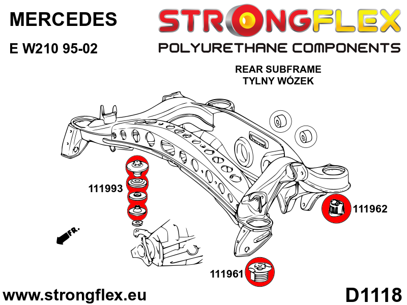 Strongflex Mercedes CL / E-Klasse / S-Klasse Achterste differentieel - voorste rubber SPORT – 111993A 5 Strongflex Mercedes CL / E-Klasse / S-Klasse Achterste differentieel - voorste rubber SPORT – 111993A - Image 5
