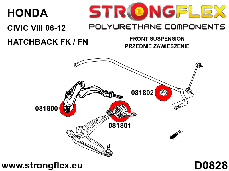 Strongflex Honda Voorste stabilisatorrubber – 081802B 2 Strongflex Honda Voorste stabilisatorrubber – 081802B - Afbeelding 2