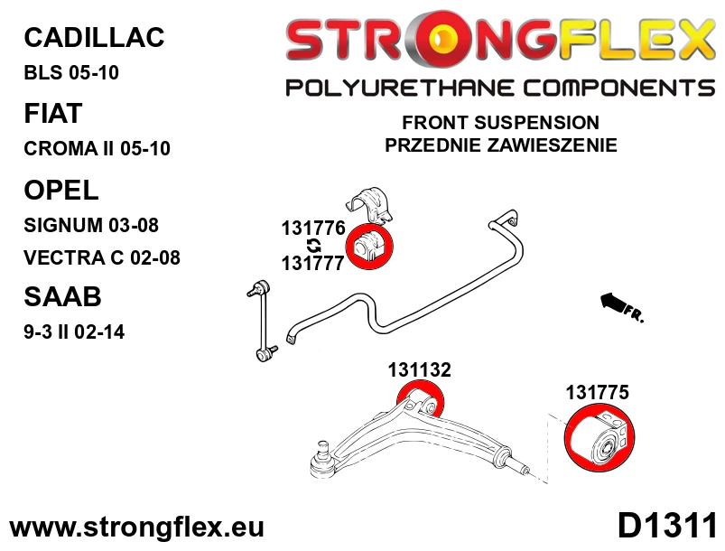 Strongflex Fiat Voorste stabilisatorrubber SPORT – 131777A 5 Strongflex Fiat Voorste stabilisatorrubber SPORT – 131777A – Bild 5