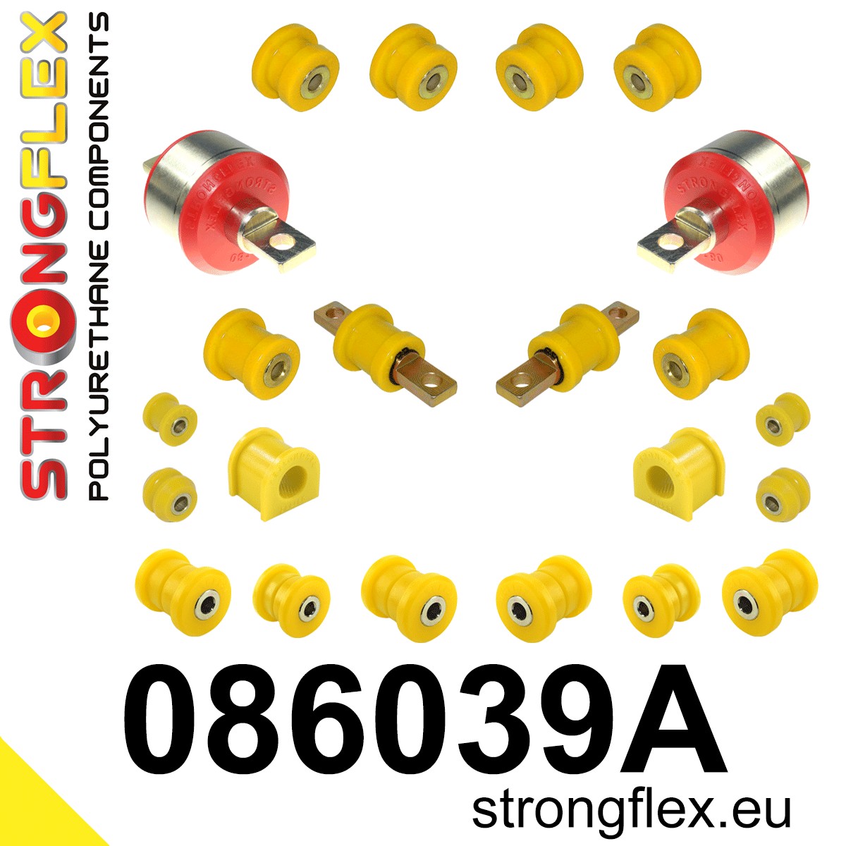 Strongflex Honda Kit de silentblocs de suspension arrière SPORT – 086039A 1 Strongflex Honda Kit de silentblocs de suspension arrière SPORT – 086039A