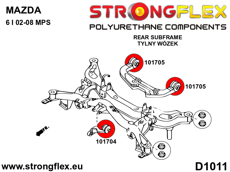 Strongflex Mazda 6 Achterste differentieelrubber - voor SPORT – 101704A 3 Strongflex Mazda 6 Achterste differentieelrubber - voor SPORT – 101704A - Image 3