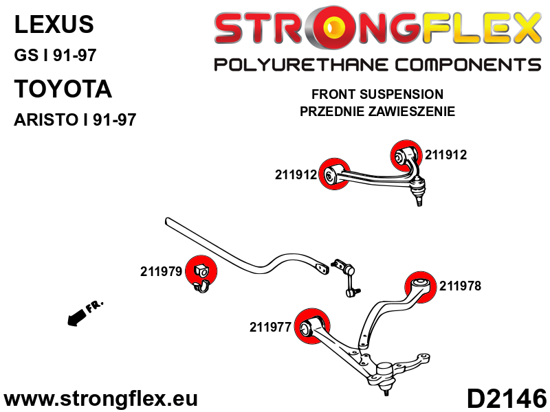 Strongflex Lexus / Toyota Voorste bovenste draagarmrubber SPORT – 211912A 5 Strongflex Lexus / Toyota Voorste bovenste draagarmrubber SPORT – 211912A – Bild 5