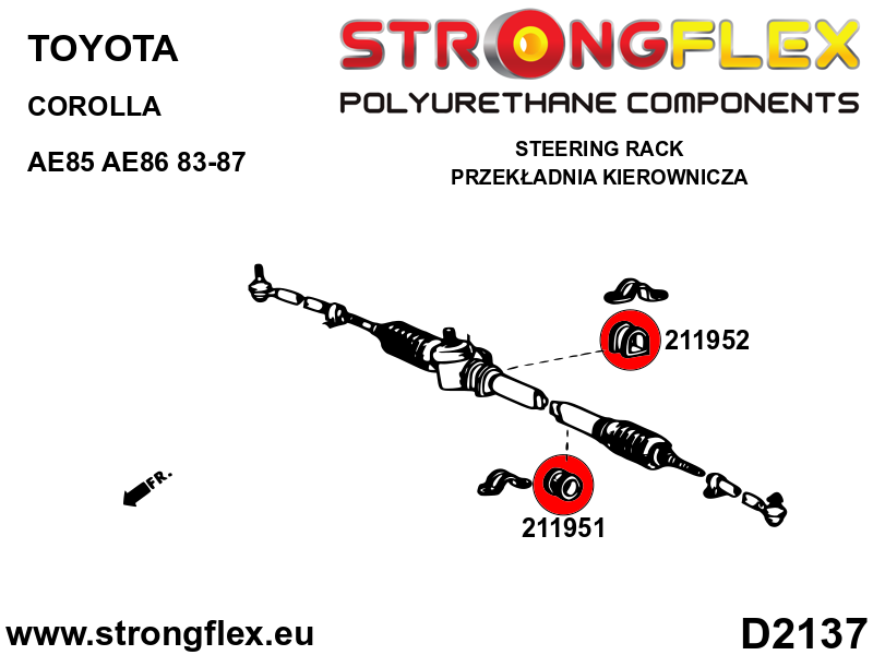 Strongflex Toyota Stuurhuis rubber – 211952B 2 Strongflex Toyota Stuurhuis rubber – 211952B – Bild 2