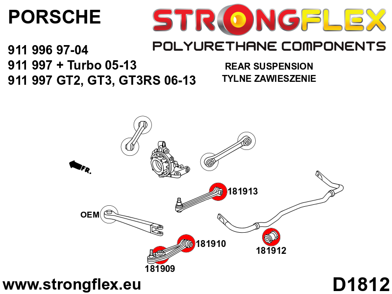 Strongflex Porsche Control arm bush – outer – 181909B 5 Strongflex Porsche Control arm bush – outer – 181909B