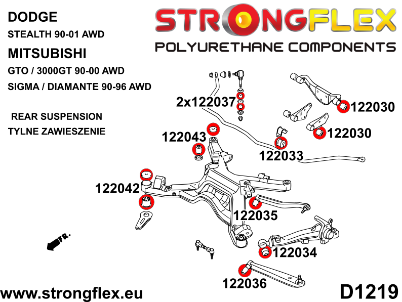 Strongflex Dodge Achterste differentieel bevestiging rubber SPORT – 122030A 2 Strongflex Dodge Achterste differentieel bevestiging rubber SPORT – 122030A - Image 2