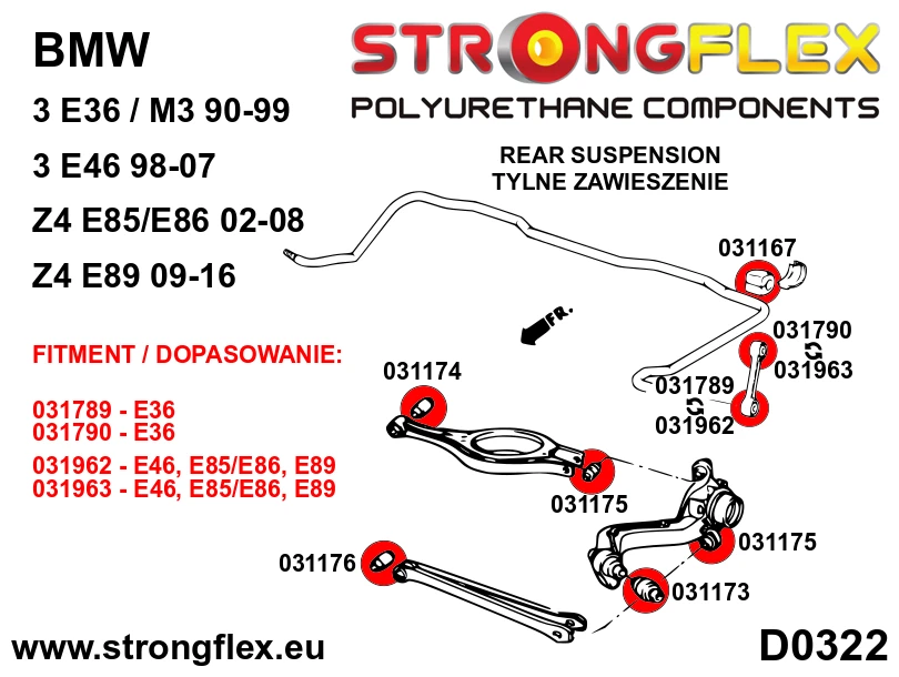 Strongflex BMW E46 Onderste Draagarmrubber Binnenzijde (achteras) – 031176B 9 Strongflex BMW E46 Onderste Draagarmrubber Binnenzijde (achteras) – 031176B - Image 9