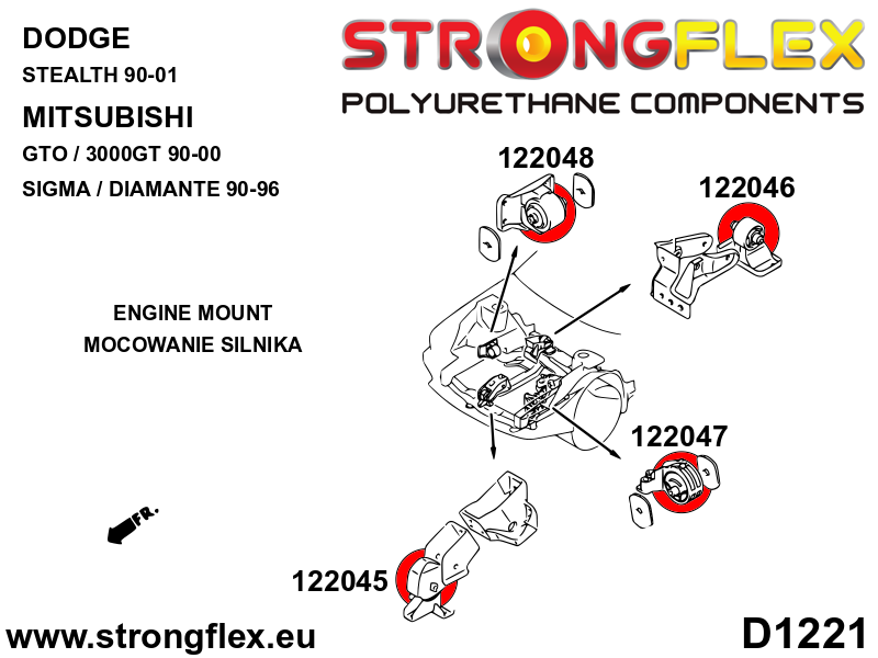 Strongflex Dodge Motorsteun rubbering - voorste – 122045B 2 Strongflex Dodge Motorsteun rubbering - voorste – 122045B – Image 2