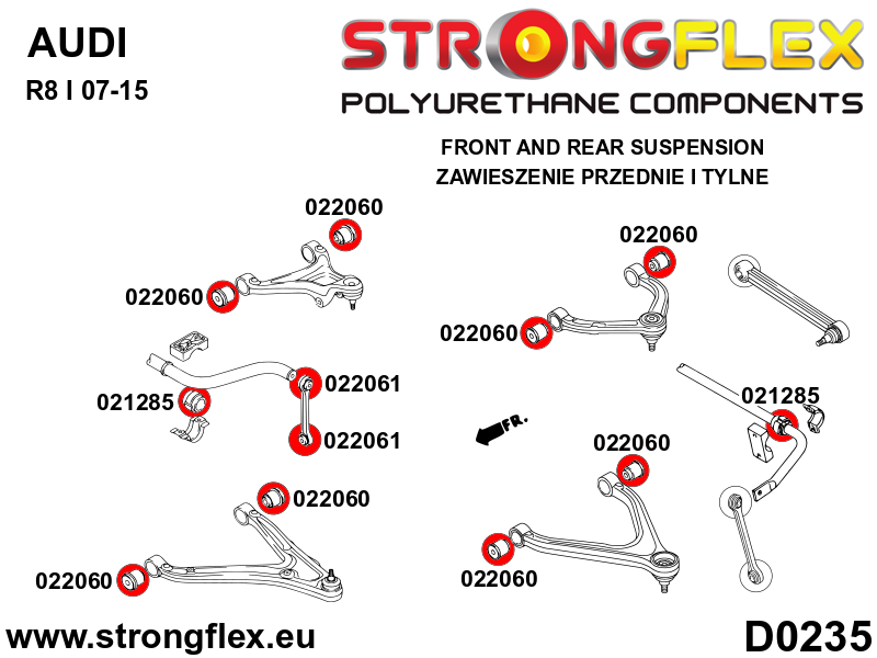Strongflex Audi Voorste stabilisatorrubber SPORT – 021285A 8 Strongflex Audi Voorste stabilisatorrubber SPORT – 021285A – Bild 8
