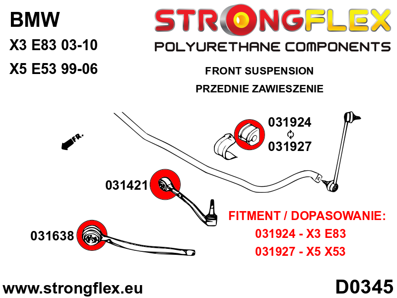 Strongflex BMW E39/E38/E83 Vooras drukstangrubber 66mm SPORT – 031638A 5 Strongflex BMW E39/E38/E83 Vooras drukstangrubber 66mm SPORT – 031638A - Image 5
