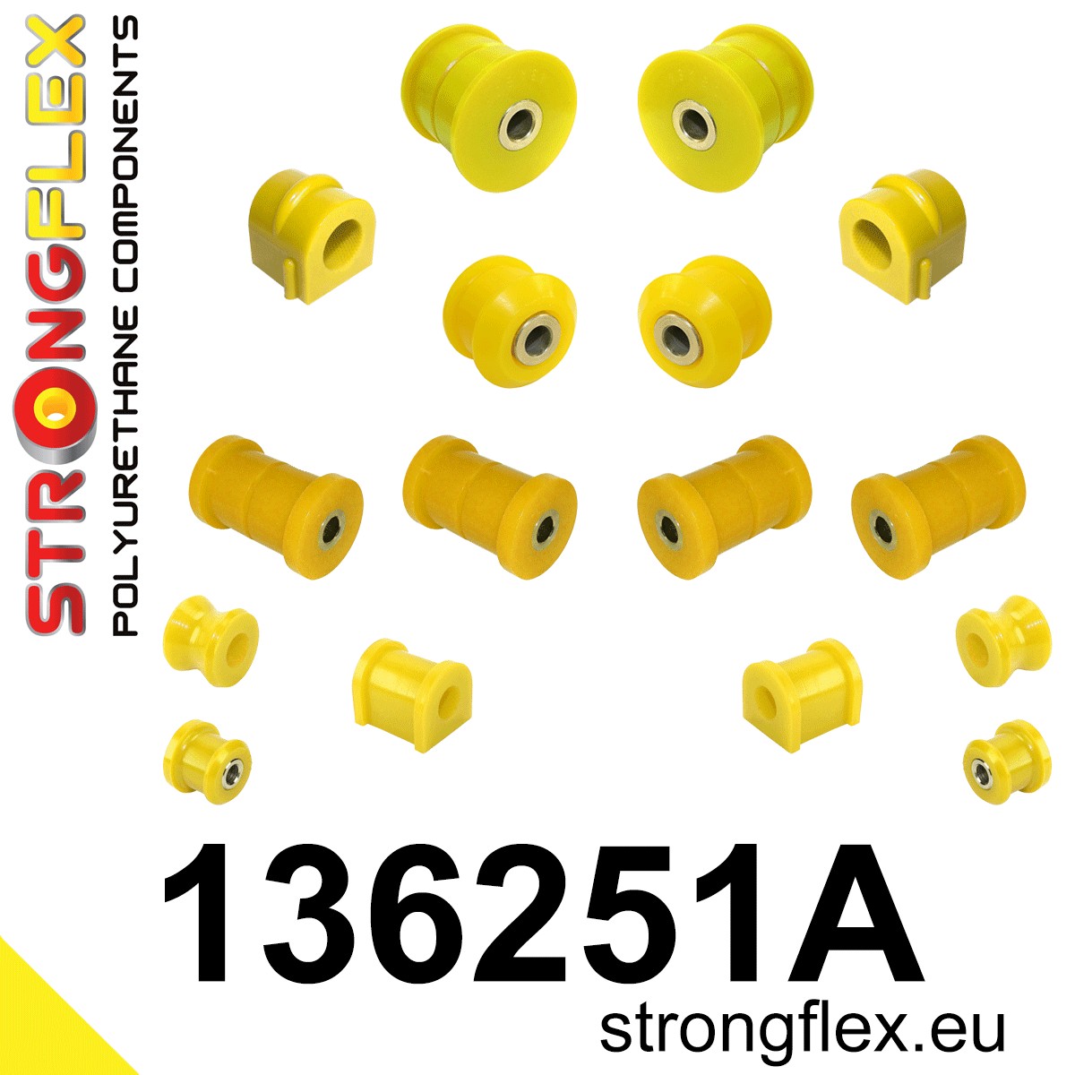 Strongflex Opel Vauxhall Complete polyurethaan ophangrubberset SPORT – 136251AX ZWART 3 Strongflex Opel Vauxhall Complete polyurethaan ophangrubberset SPORT – 136251AX ZWART – Bild 3