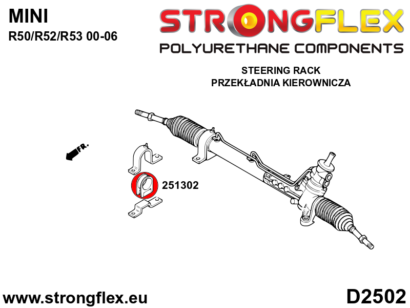 Strongflex Mini R50 / R52 / R53 Polyurethaan rubberset voor voor-en achteras tot zu 05/2003 – 256205B 8 Strongflex Mini R50 / R52 / R53 Polyurethaan rubberset voor voor-en achteras tot zu 05/2003 – 256205B – Image 8