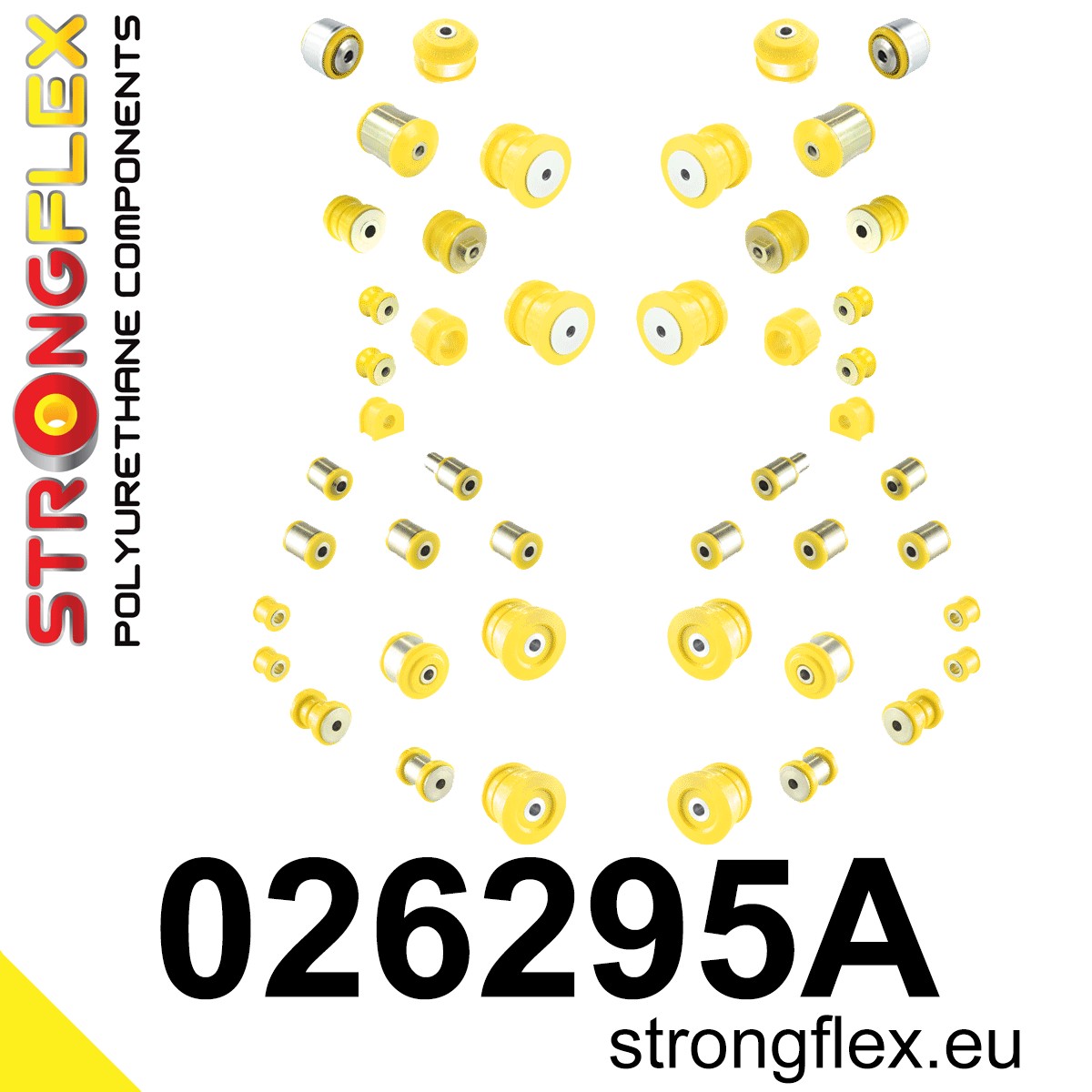 Strongflex Audi Complete polyurethaan ophangrubberset SPORT – 026295A 1 Strongflex Audi Complete polyurethaan ophangrubberset SPORT – 026295A