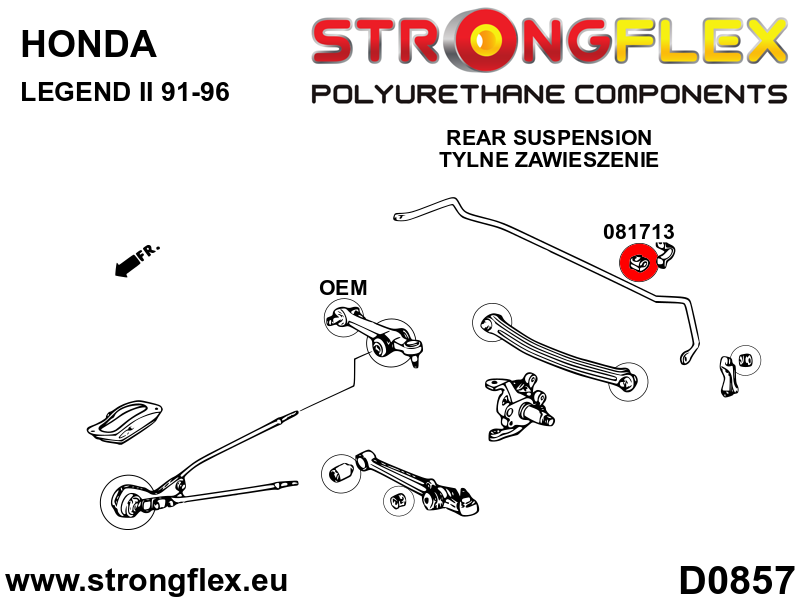 Strongflex Honda Accord / Legend / Prelude Voorste / achterste stabilisator rubber – 081713B 9 Strongflex Honda Accord / Legend / Prelude Voorste / achterste stabilisator rubber – 081713B – Image 9