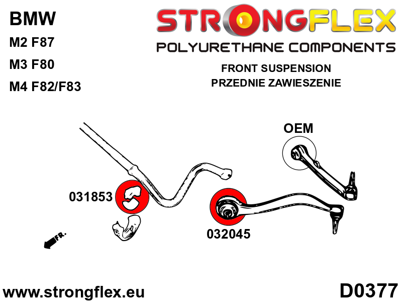 Strongflex BMW E82/F87/E90 Voorste stabilisatorrubber SPORT – 031853A 4 Strongflex BMW E82/F87/E90 Voorste stabilisatorrubber SPORT – 031853A - Afbeelding 4