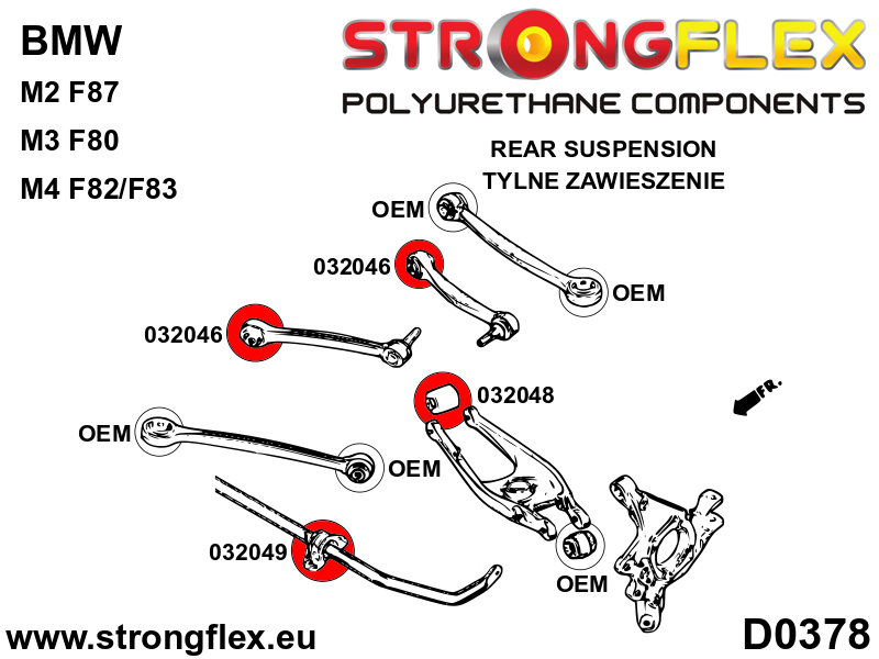 Strongflex BMW F87/F80/F82 Achterste bovenste draagarmrubber SPORT – 032046A 3 Strongflex BMW F87/F80/F82 Achterste bovenste draagarmrubber SPORT – 032046A – Image 3
