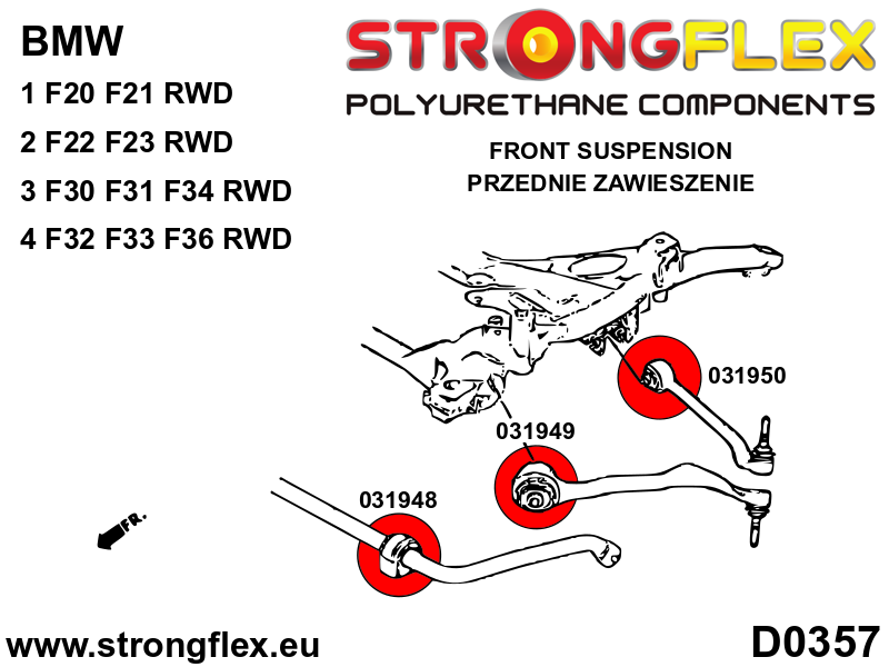 Strongflex Bmw Voorste ophangrubberset SPORT – 036049A 2 Strongflex Bmw Voorste ophangrubberset SPORT – 036049A - Afbeelding 2