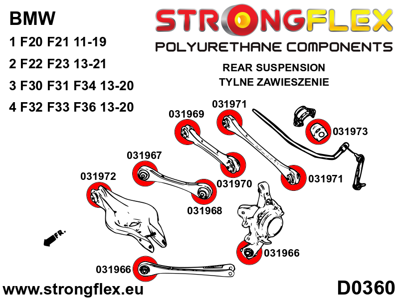 Strongflex Bmw Achterste ophangrubberset SPORT – 036050A 2 Strongflex Bmw Achterste ophangrubberset SPORT – 036050A – Image 2