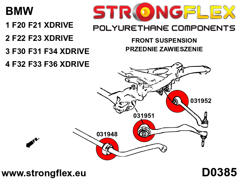 Strongflex BMW F20/F21/F22 Vooras rubberset – 036074B 3 Strongflex BMW F20/F21/F22 Vooras rubberset – 036074B - Afbeelding 3