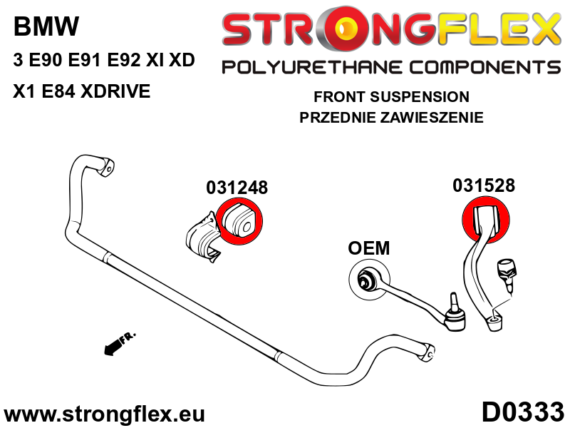 Strongflex BMW E81/E82/E87 Voorste stabilisatorrubber SPORT – 031248A 12 Strongflex BMW E81/E82/E87 Voorste stabilisatorrubber SPORT – 031248A - Afbeelding 12