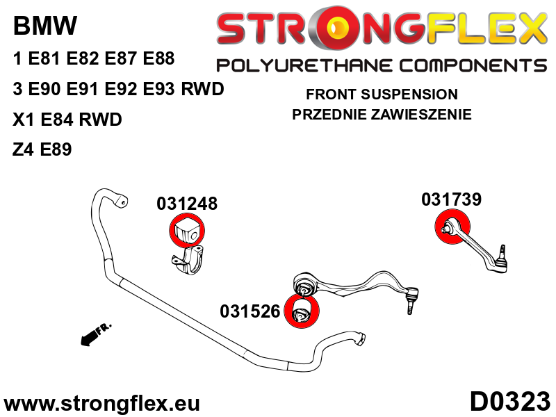 Strongflex BMW Z4/E89 Complete ophangrubberset – 036072B 7 Strongflex BMW Z4/E89 Complete ophangrubberset – 036072B - Afbeelding 7