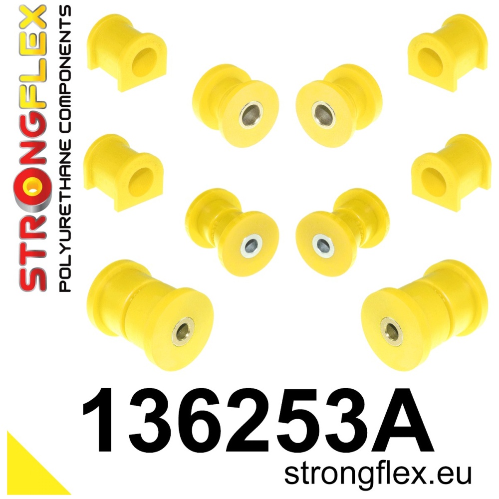 Strongflex Opel Vauxhall Front suspension and rear beam bush kit SPORT – 136253A