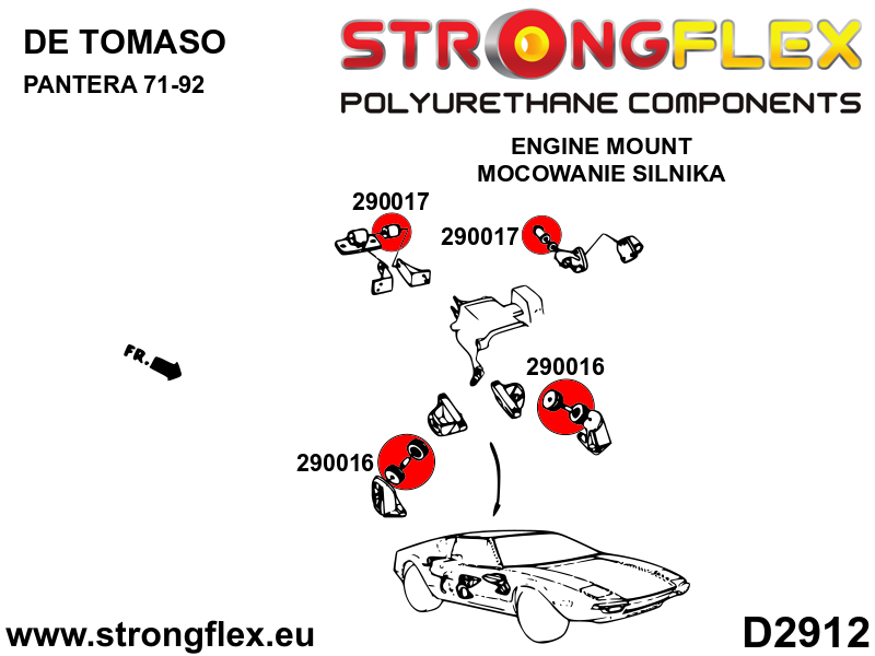 Strongflex De Tomaso Motorsteun – voorste rubber – 290016B 3 Strongflex De Tomaso Motorsteun – voorste rubber – 290016B – Bild 3