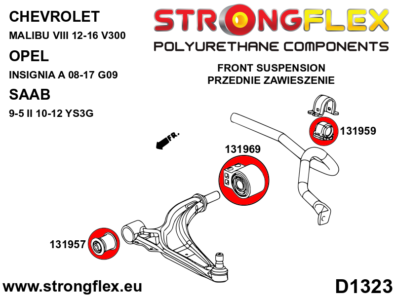 Strongflex Chevrolet Complete polyurethaan ophangrubberset SPORT – 136256A 2 Strongflex Chevrolet Complete polyurethaan ophangrubberset SPORT – 136256A - Afbeelding 2