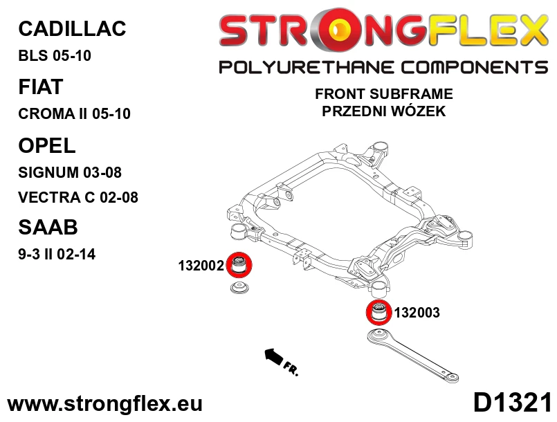 Strongflex Cadillac / Fiat Complete ophangrubberset SPORT – 136246A 7 Strongflex Cadillac / Fiat Complete ophangrubberset SPORT – 136246A - Afbeelding 7