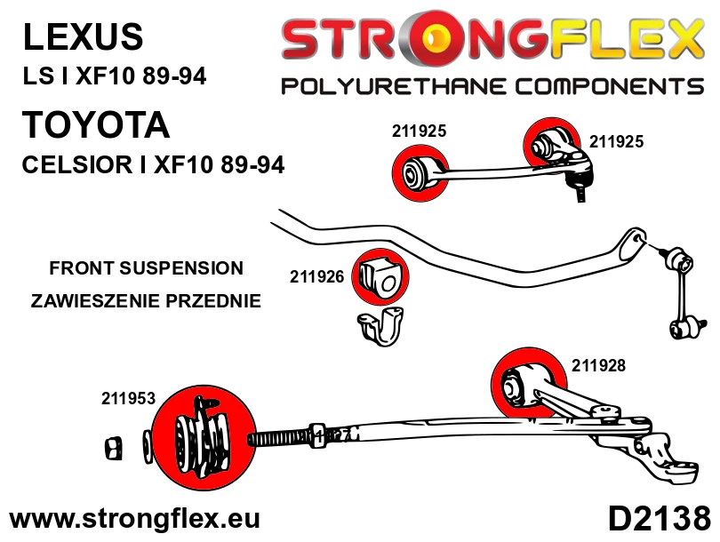 Strongflex Lexus / Toyota Voorste stabilisatorrubber – 211926B 6 Strongflex Lexus / Toyota Voorste stabilisatorrubber – 211926B – Bild 6